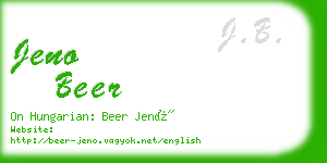 jeno beer business card